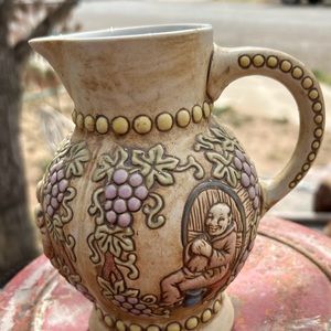 Vintage Budweiser Ceramarte Wine Pitcher: Made In Brazil 6.5" Tall